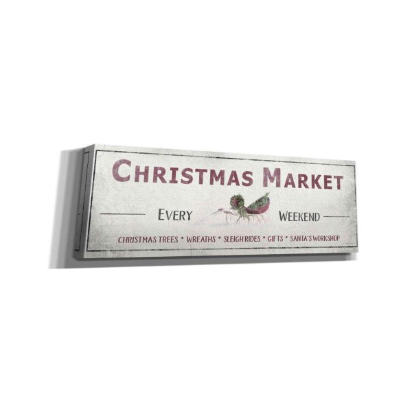 Christmas Market Sign II  by Lori Deiter, Canvas Wall Art For Sale