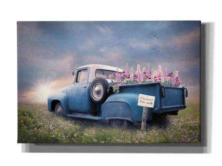 Blue Ford with Foxglove Flowers  by Lori Deiter, Canvas Wall Art Supply