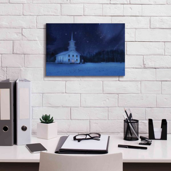 Starry Night Church  by Lori Deiter, Canvas Wall Art Online now