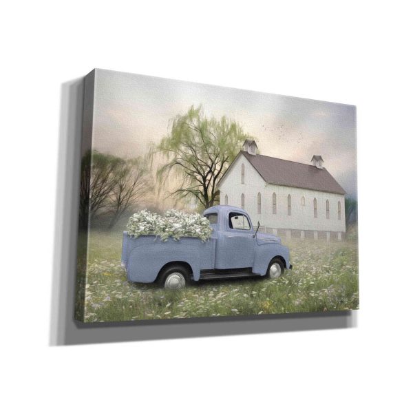 Blue Ford at Barn  by Lori Deiter, Canvas Wall Art on Sale