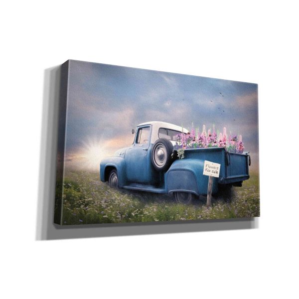 Blue Ford with Foxglove Flowers  by Lori Deiter, Canvas Wall Art Supply