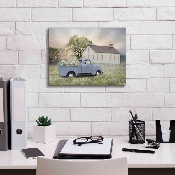 Blue Ford at Barn  by Lori Deiter, Canvas Wall Art on Sale