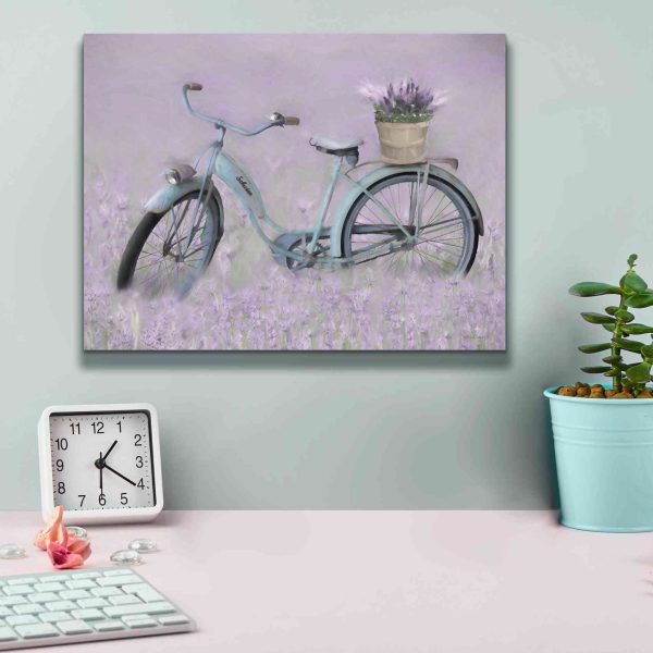 Bicycle in Lavender  by Lori Deiter, Canvas Wall Art Hot on Sale