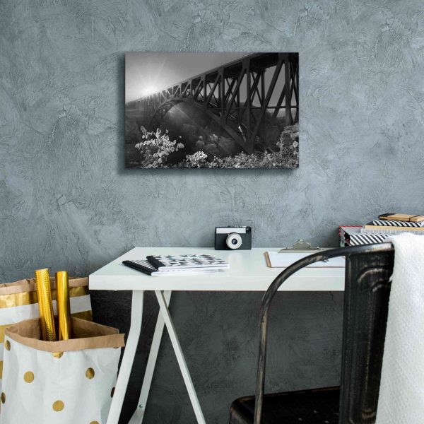 Sunrise at Letchworth Black & White  by Lori Deiter, Canvas Wall Art Sale