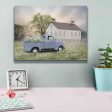 Blue Ford at Barn  by Lori Deiter, Canvas Wall Art on Sale