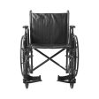 McKesson Dual Axle Desk Length Arm Swing-Away Footrest Black Upholstery Wheelchair Fashion