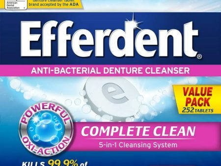 Efferdent Anti-Bacterial Denture Cleanser Tablets, 252 ct. Online Hot Sale