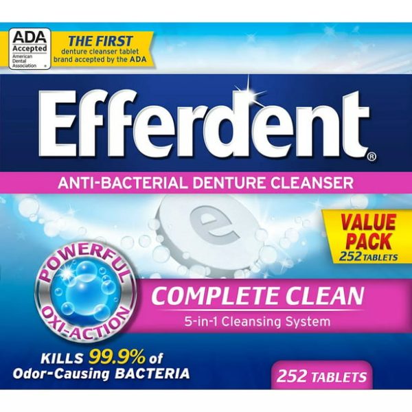 Efferdent Anti-Bacterial Denture Cleanser Tablets, 252 ct. Online Hot Sale