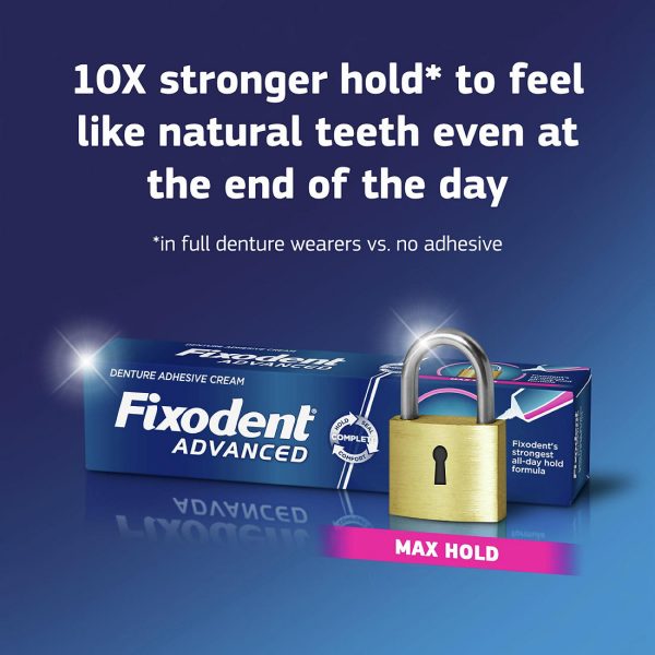 Fixodent Advanced Max Hold Denture Adhesive, 4 pk. 2.2 oz. For Cheap