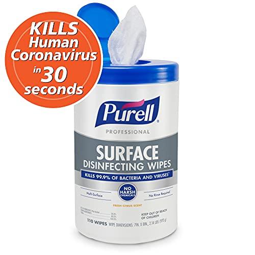 Purell Professional Surface Disinfectant Wipes 110 Count Supply