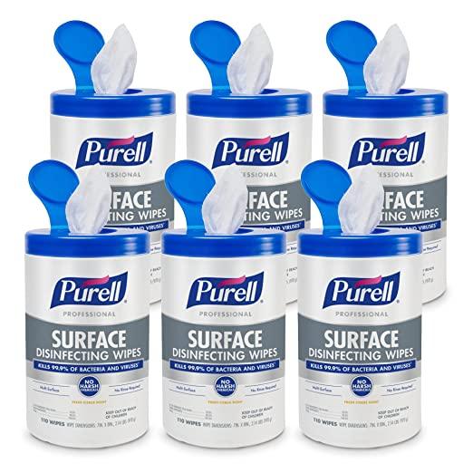 Purell Professional Surface Disinfectant Wipes 110 Count Supply