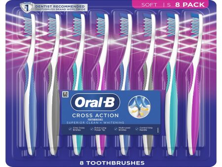 Oral-B Cross Action Manual Toothbrushes, 8 pk. Sale