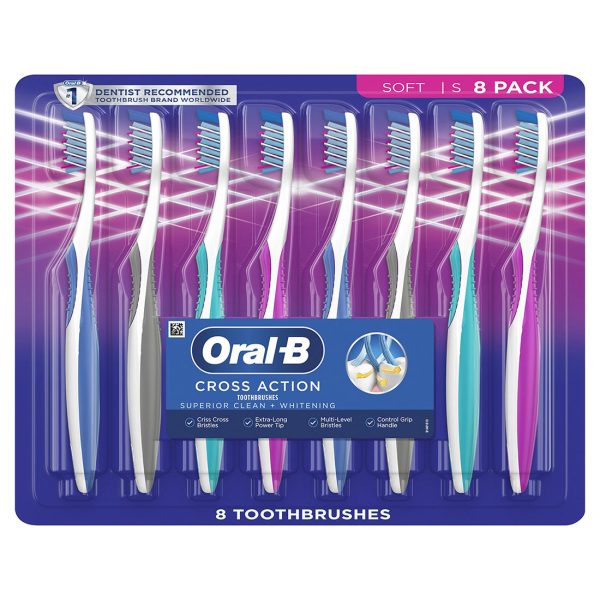 Oral-B Cross Action Manual Toothbrushes, 8 pk. Sale