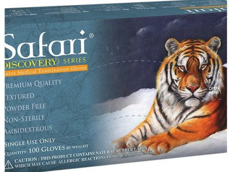 Safari Latex Powder Free Textured Exam Gloves Online now