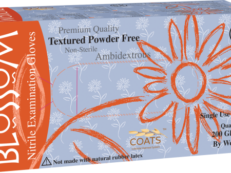 Blossom Nitrile Powder Free Textured Exam Gloves with C.O.A.T.S. For Cheap