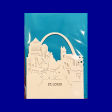 St. Louis City Skyline Greeting Card Fashion