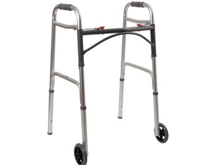 McKesson Folding Walker Adjustable Height Aluminum Frame 350 lbs. Weight Capacity 32 to 39 Inch Height Cheap