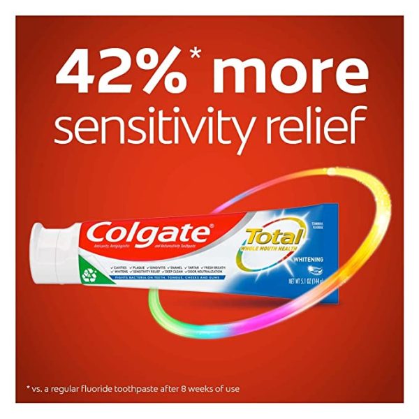 Colgate Total Whitening Toothpaste Gel, 5 pk.  6 oz. Hot on Sale