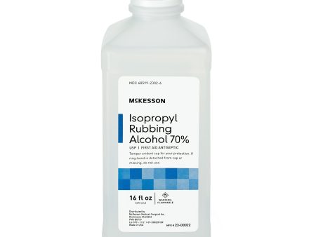 McKesson Antiseptic Topical Rubbing Alcohol 70% - Liquid Bottle Supply