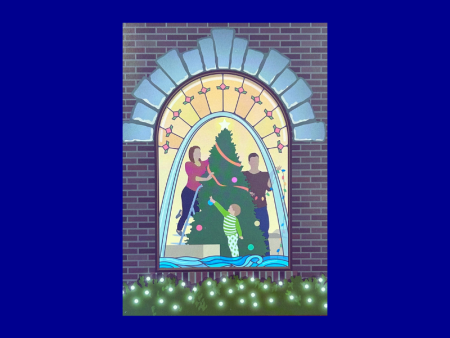 Holiday Boxed Greeting Cards: Stained Glass Window on Sale