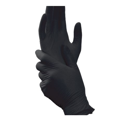 Safari Black Nitrile Powder Free Textured Exam Gloves Supply