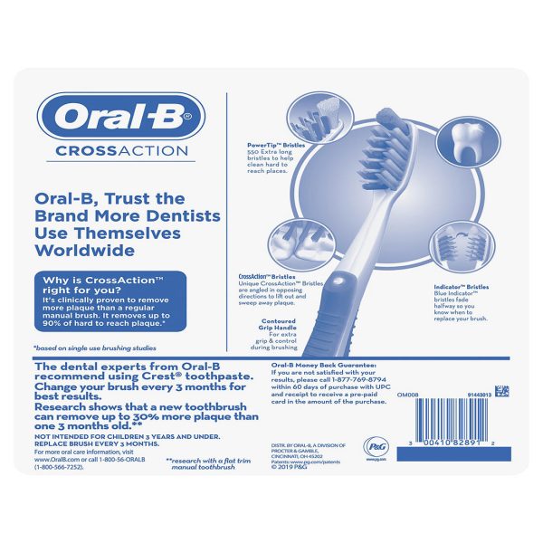 Oral-B Cross Action Manual Toothbrushes, 8 pk. Sale