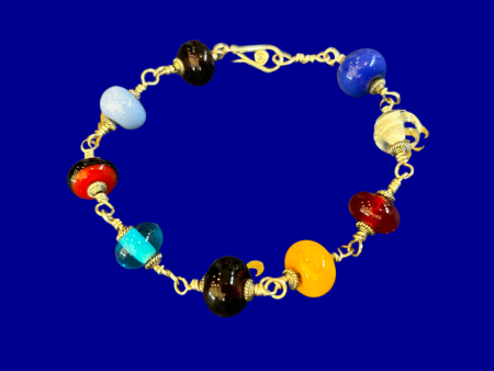 Hand-Crafted Glass Bead Bracelet Cheap