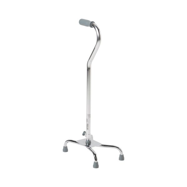 Large Base Quad Cane Steel 29 to 37-1 2 Inch Height Chrome Fashion