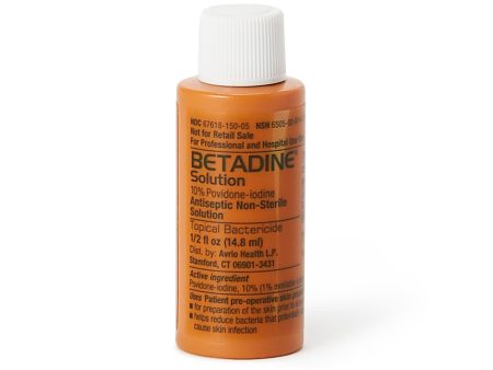 Skin Prep Solution Betadine® 1 2 oz. Bottle 10% Strength Povidone-Iodine NonSterile Cheap