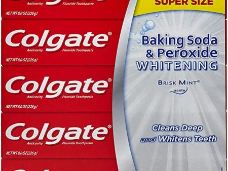 Colgate Baking Soda and Peroxide Whitening Toothpaste, 5 pk. 8 oz. For Sale