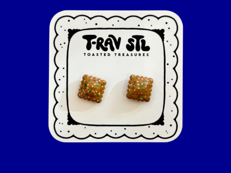 Toasted Ravioli Stud Earrings Discount