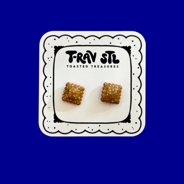 Toasted Ravioli Stud Earrings Discount