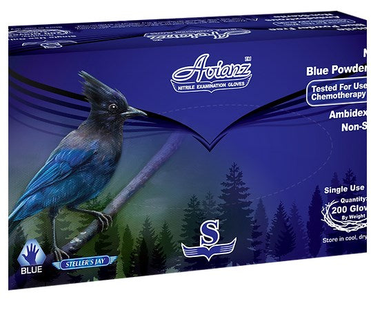 Avianz Chemo Cobalt Blue Nitrile Powder Free Exam Gloves Online