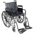 McKesson Dual Axle Desk Length Arm Swing-Away Footrest Black Upholstery Wheelchair Fashion