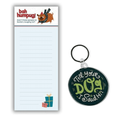 Bah Humpug Notepad + Keychain! For Discount