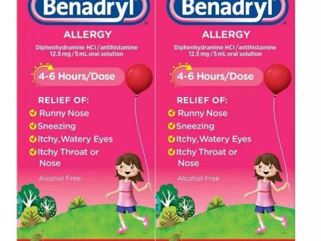 Benadryl Children s Allergy Relief Liquid, 2 pk. 8 oz. Online