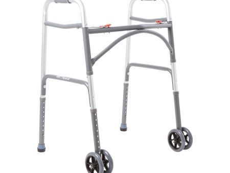 McKesson Bariatric Folding Walker Adjustable Height Steel Frame 500 lbs. Weight Capacity 32 to 39 Inch Height Hot on Sale