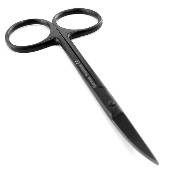 Iris Scissors 4.5 , Curved, Stainless Steel, Black Series, 1 Pk Fashion