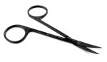 Iris Scissors 4.5 , Curved, Stainless Steel, Black Series, 1 Pk Fashion