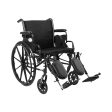 McKesson Lightweight Wheelchair Dual Axle Desk Length Arm Swing-Away Black Upholstery 20 Inch Seat Width Adult 300 lbs. Weight Capacity on Sale