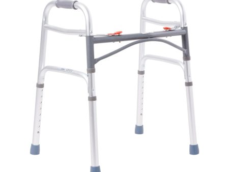 McKesson Folding Walker Adjustable Height Aluminum Frame 350 lbs. Weight Capacity 25 to 32 Inch Height Discount