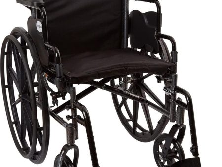 Wheelchair, Swing Away Foot Leg Rest, Desk Length Arms Flip Back, 18 in Seat, 300 lbs Weight Capacity, 1 Count Fashion