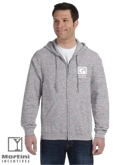 Gildan Zippered Hoodie - CPI S in Graphite Online Hot Sale