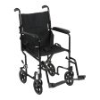 McKesson Lightweight Black Aluminum Transport Chair Online Hot Sale