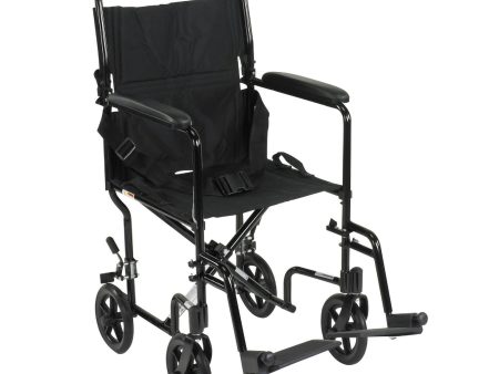 McKesson Lightweight Black Aluminum Transport Chair Online Hot Sale