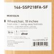 McKesson Wheelchair Dual Axle Full Length Arm Swing-Away Black Upholstery 18 Inch Seat Width Adult 300 lbs. Weight Capacity on Sale