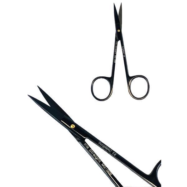 Iris Scissors 4.5 , Straight, Stainless Steel, Black Series, 1 Pk Fashion