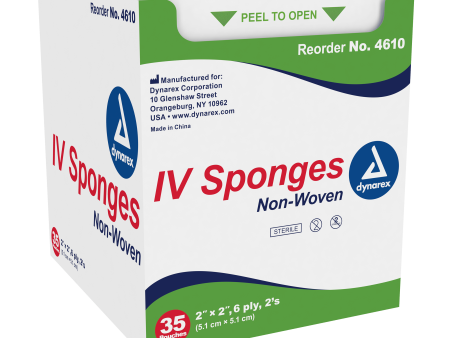 Dynarex IV Sponge 2in X 2in - 6 Ply - 2 Pouch Discount