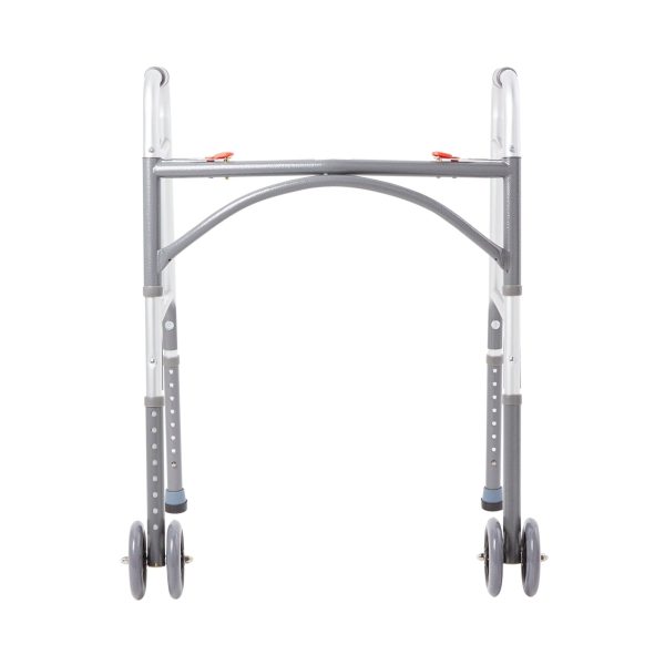 McKesson Bariatric Folding Walker Adjustable Height Steel Frame 500 lbs. Weight Capacity 32 to 39 Inch Height Hot on Sale