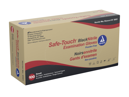 Safe-Touch Black Nitrile Exam Gloves, Powder-Free Hot on Sale